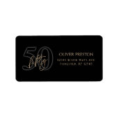 Étiquette d'adresse pour les 50 ans de Modern Blac (Devant)