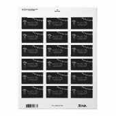 Étiquette d'adresse pour tableau noir moderne (Feuille entière)