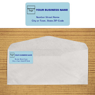 Étiquette d'adresse professionnelle bleu monochrom