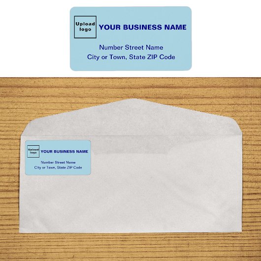 Étiquette d'adresse professionnelle bleu monochrom