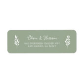 Étiquette d'adresse Rameau d'Olive Vert Sauge (Devant)