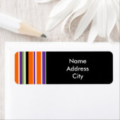 Étiquette d'adresse rayée Halloween (En situation)