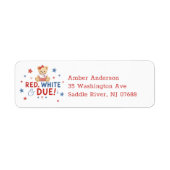 Étiquette d'adresse Red White Due (Devant)