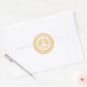 Étiquette d'adresse rétro jaune Peace Sign (Enveloppe)