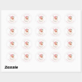 Étiquette d'adresse rétro rose santa rétro (Feuille)