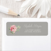 Étiquette d'adresse Rose Chic Romantique (En situation)