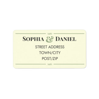 Étiquette d'adresse RSVP de mariage minimaliste mo