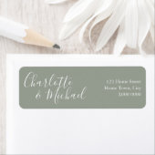 Étiquette d'adresse Signature Silver Sage (En situation)