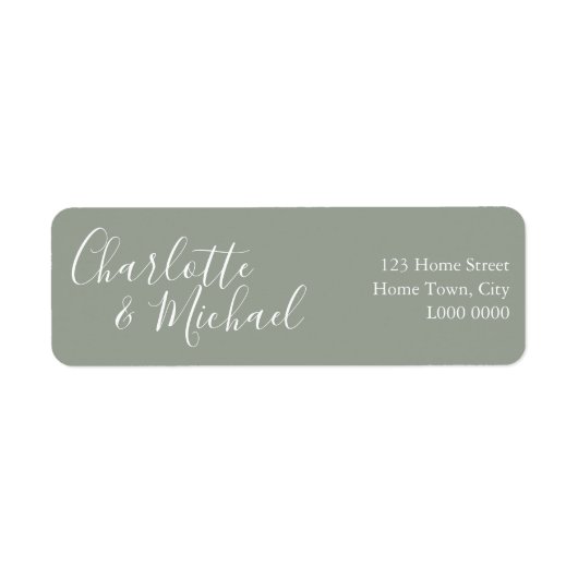 Étiquette d'adresse Signature Silver Sage (Devant)