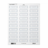 Étiquette d'adresse simple prépa rayée bleu blanc (Feuille entière)