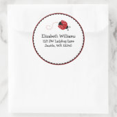 Étiquette d'adresse Sticker d'adresse ronde Black  (Sac)