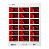Étiquette d'adresse Tulipe Rouge (Feuille entière)