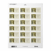 Étiquette d'adresse twosome Cats Old Gold (Feuille entière)