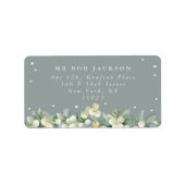 Étiquette d'adresse Vert Mousse + Symphorine + Euc (Devant)