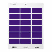 Étiquette d'adresse Violet Monstre (Feuille entière)