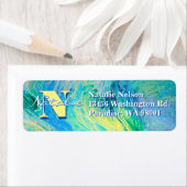 Étiquette d'aération bleu acrylique Aqua (En situation)