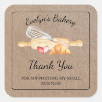 Étiquette d'affaires Kraft Paper Merci