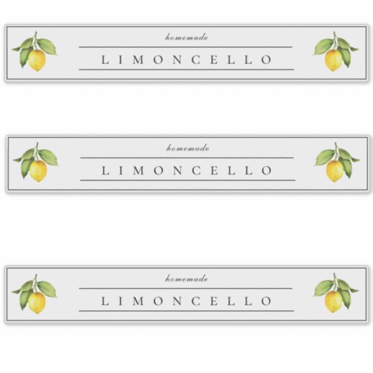 Étiquette d'affichage de Limoncello fait maison ru (Devant)