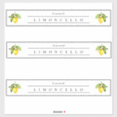 Étiquette d'affichage de Limoncello fait maison ru (Feuille)