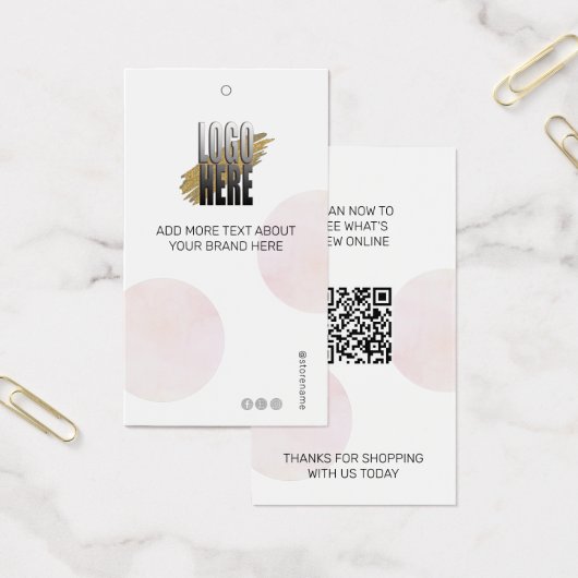 Étiquette d'affichage du logo de vêtements moderne (Bureau)