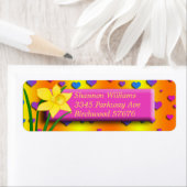 Étiquette Daffodique Adresse de retour (En situation)