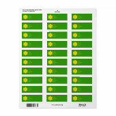Étiquette Daffodique héraldique (Feuille entière)