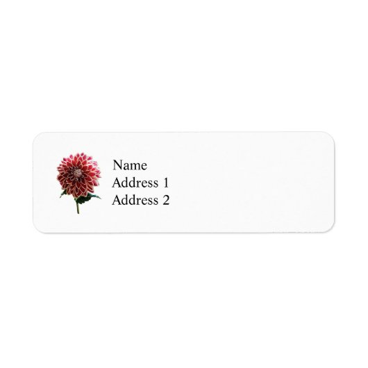 Étiquette Dahlia À Deux Tons (Devant)