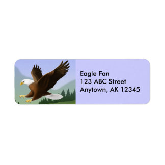 Étiquette d'aigle à tête volante