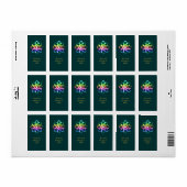 Étiquette d'air brillant coloré (Feuille entière)
