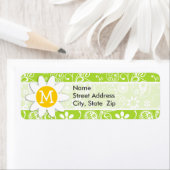 Étiquette Daisée sur Citron Green Paisley; Floral (En situation)