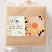 Étiquette DAISY, blanc rouge rose noir (En situation)