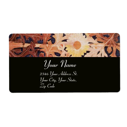 Étiquette DAISY, jaune brun noir (Devant)