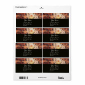 Étiquette DAISY, jaune brun noir (Feuille entière)