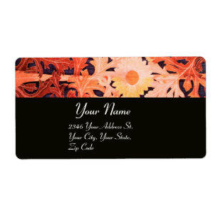 Étiquette DAISY, rouge brun noir