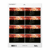 Étiquette DAISY, rouge brun noir (Feuille entière)