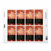Étiquette DAISY, rouge brun noir (Feuille entière)