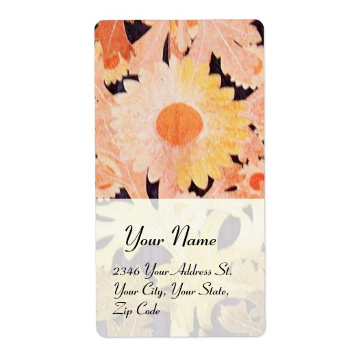 Étiquette DAISY, rouge rose blanc noir (Devant)