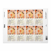 Étiquette DAISY, rouge rose blanc noir (Feuille entière)