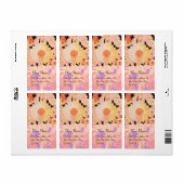 Étiquette DAISY, rouge rose bleu noir (Feuille entière)