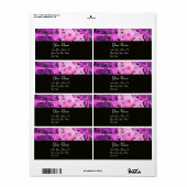 Étiquette DAISY, violet pour noir (Feuille entière)