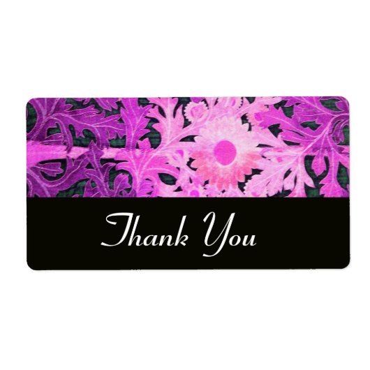 Étiquette DAISY, violet violet noir (Devant)