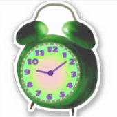 Étiquette d'alarme verte et rose (Devant)