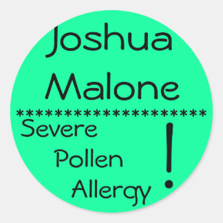 Étiquette d'allergie au pollen sévère**