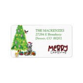 Étiquette Dalmatie enveloppée dans les lumières de Noël Reto (Devant)