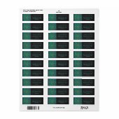 Étiquette Dalmatien Marron et Sarcelle avec Monogramme (Feuille entière)