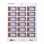 Étiquette Dalmatien Monogramme Noir et Rose (Feuille entière)