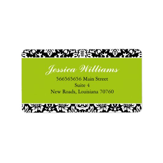 Étiquette Damas classique (Devant)