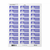 Étiquette Damas D'Ivoire Sur Lilac (Feuille entière)