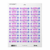 Étiquette Damas multicolore (Feuille entière)