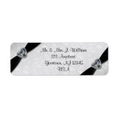 Étiquette Damask 60e anniversaire de Mariage (Devant)